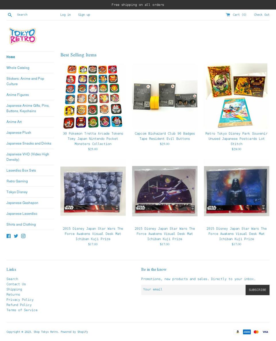 shoptokyoretro.com shopify website screenshot