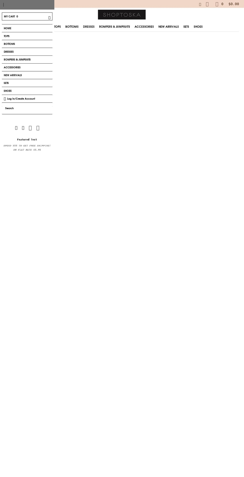 shoptoska.com shopify website screenshot