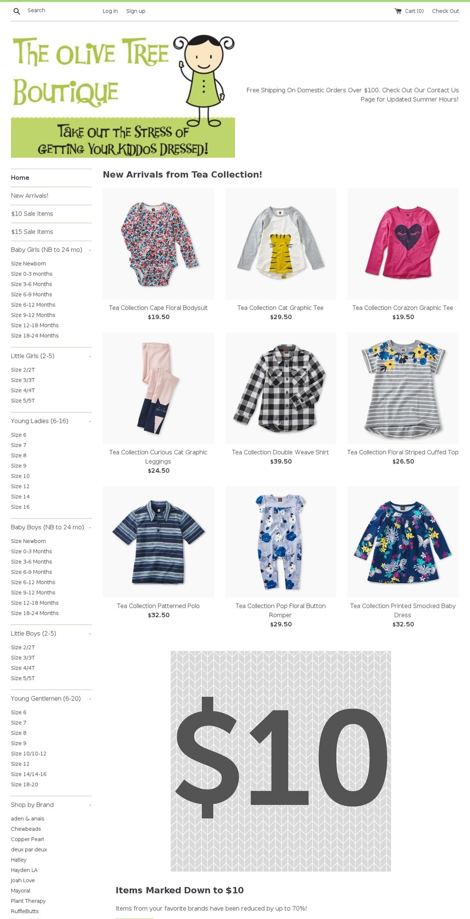 shoptotboutique.com shopify website screenshot