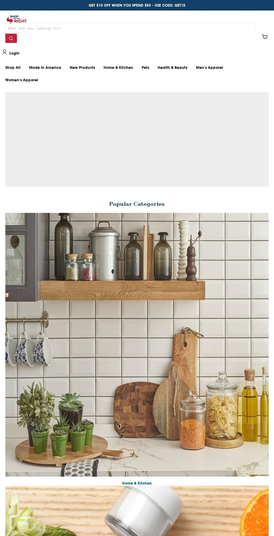 shoptotheright.com shopify website screenshot