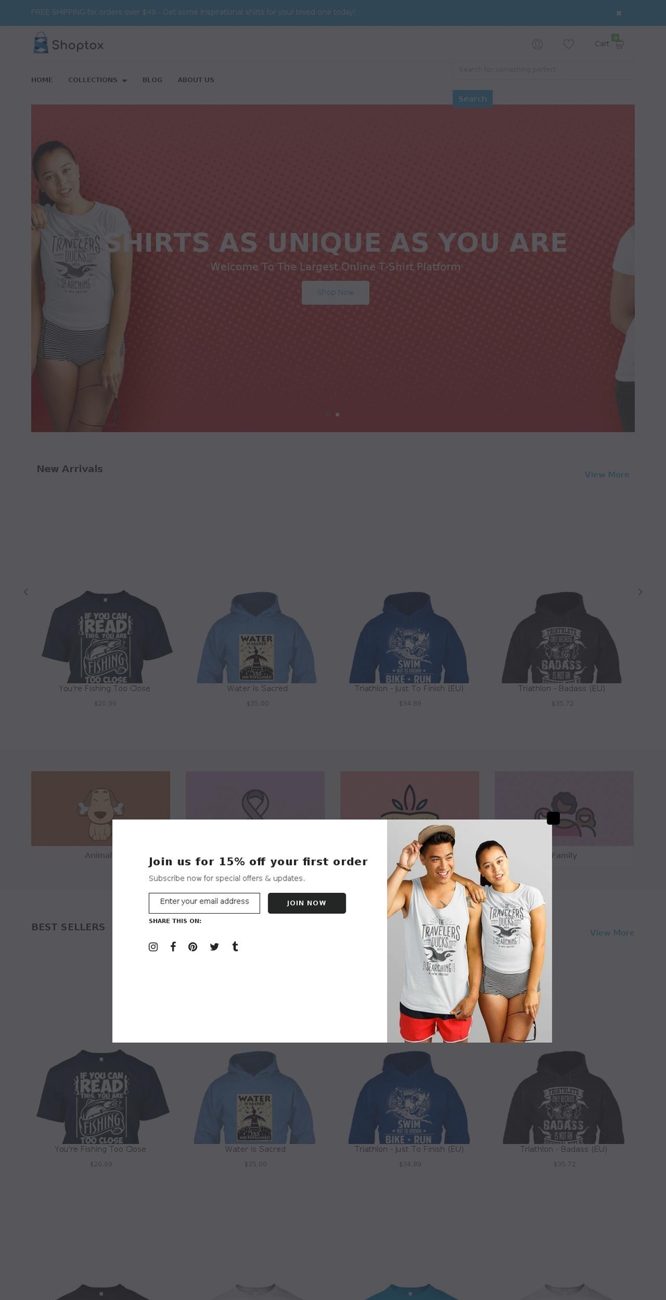 teeperfect-home1 Shopify theme site example shoptox.com