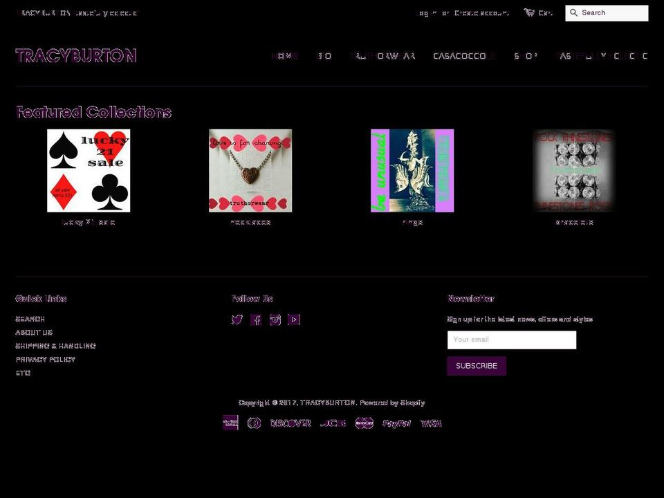 shoptracyburton.com shopify website screenshot