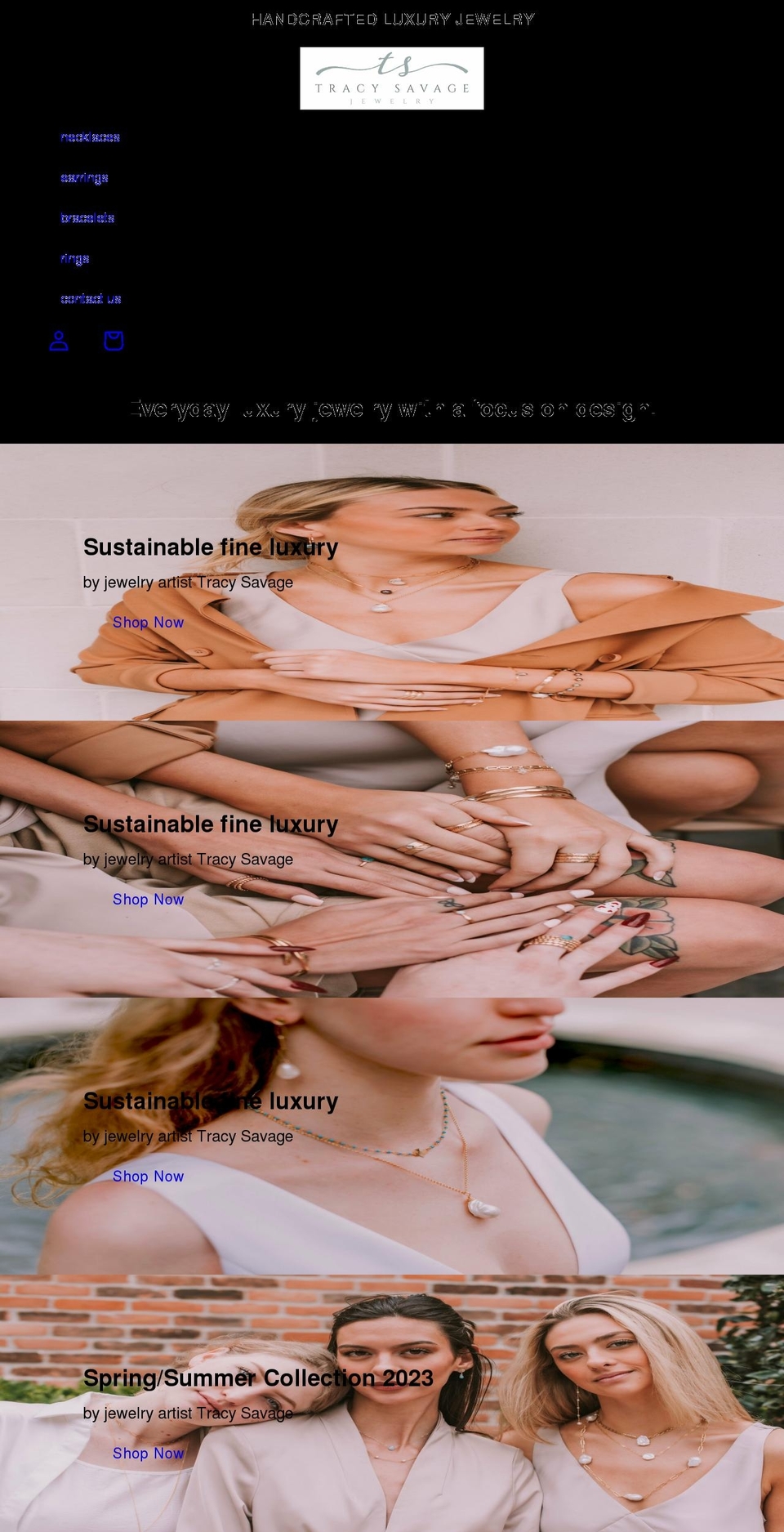 shoptracysavage.com shopify website screenshot
