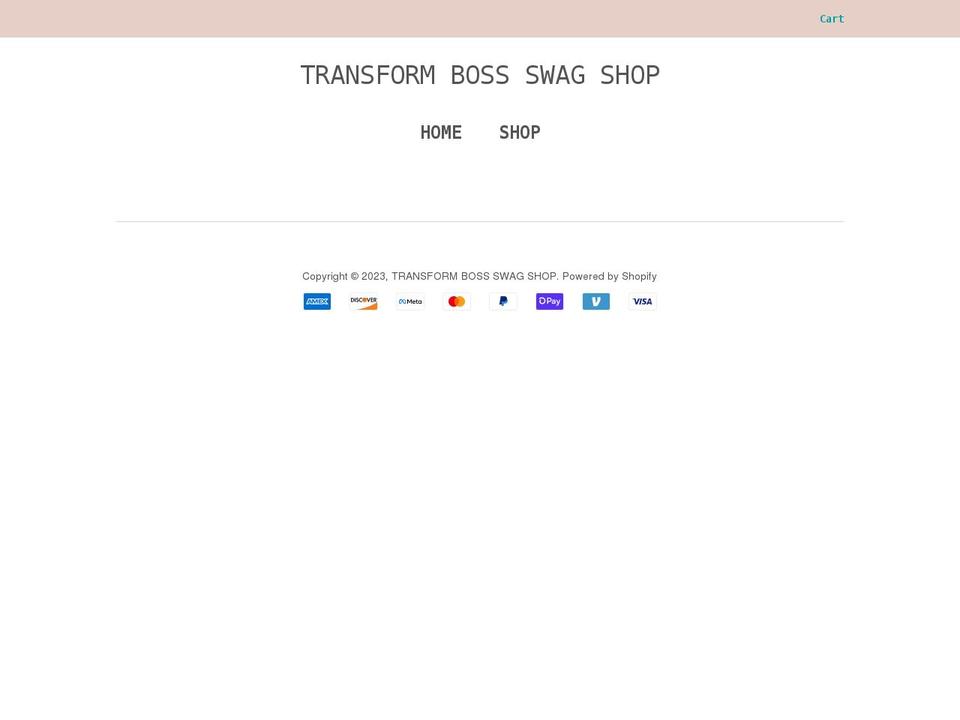 shoptransformboss.com shopify website screenshot