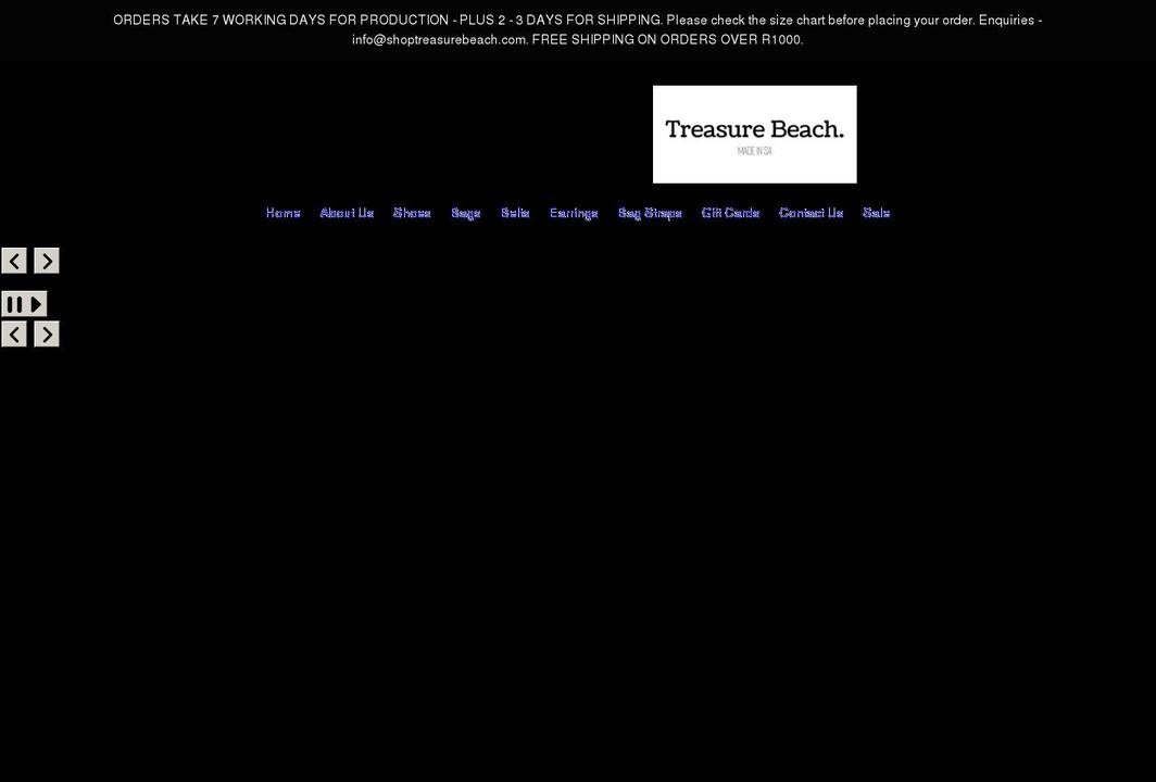 shoptreasurebeach.com shopify website screenshot