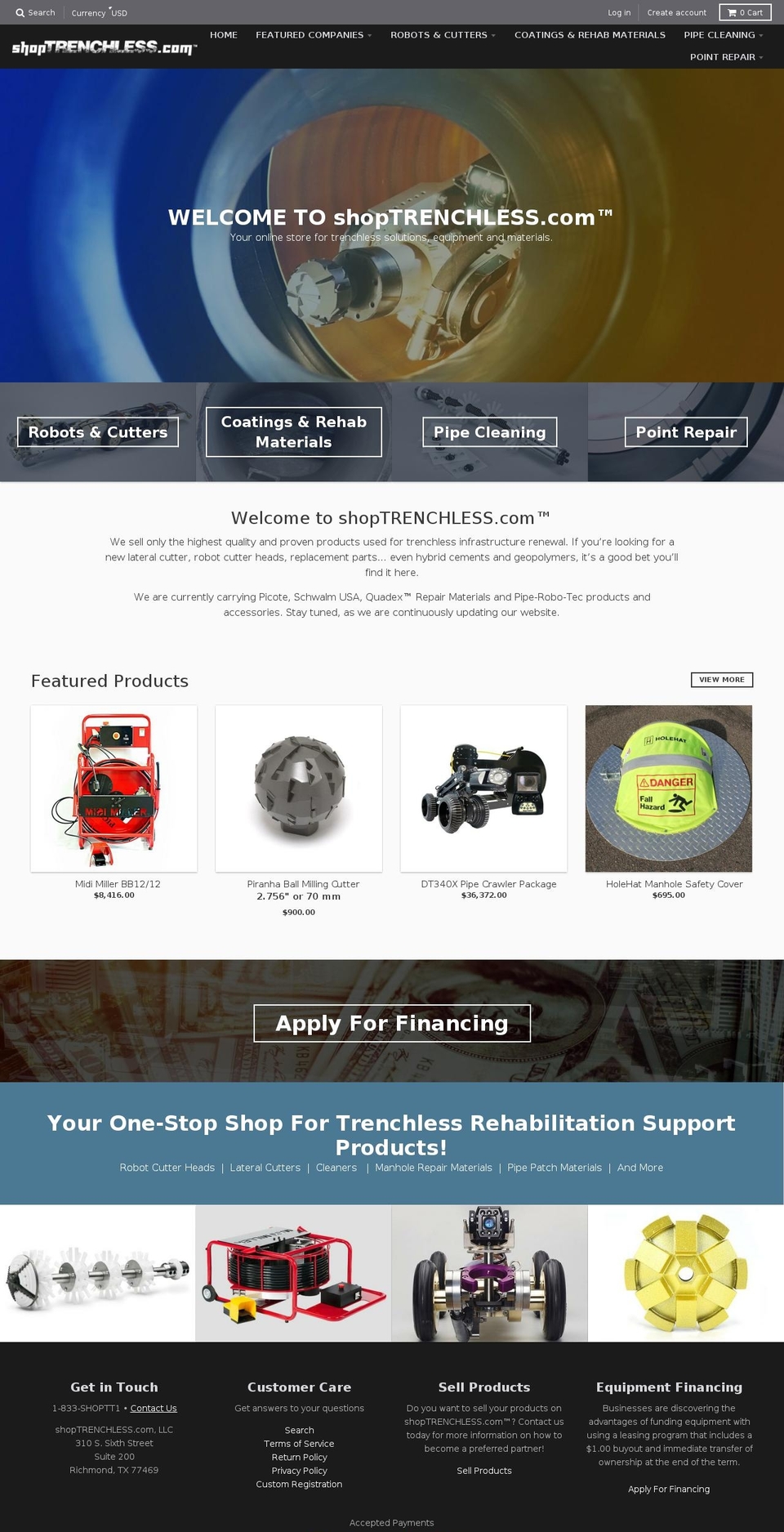 shoptrenchless.com — Shopify storefront screenshot