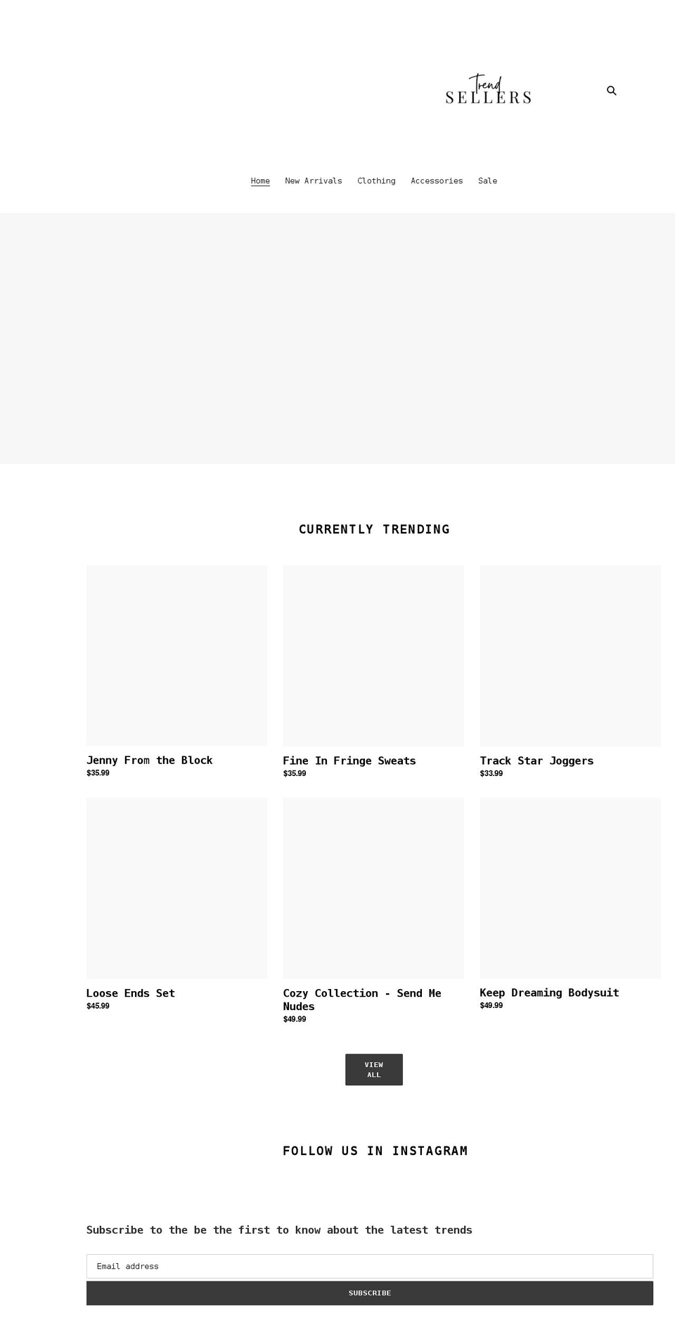 shoptrendsellers.com shopify website screenshot