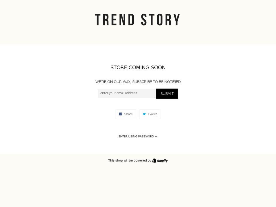 shoptrendstory.com shopify website screenshot