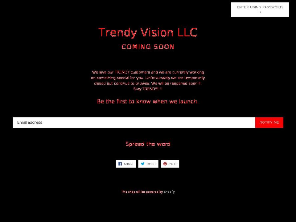 shoptrendyvision.com — Shopify storefront screenshot