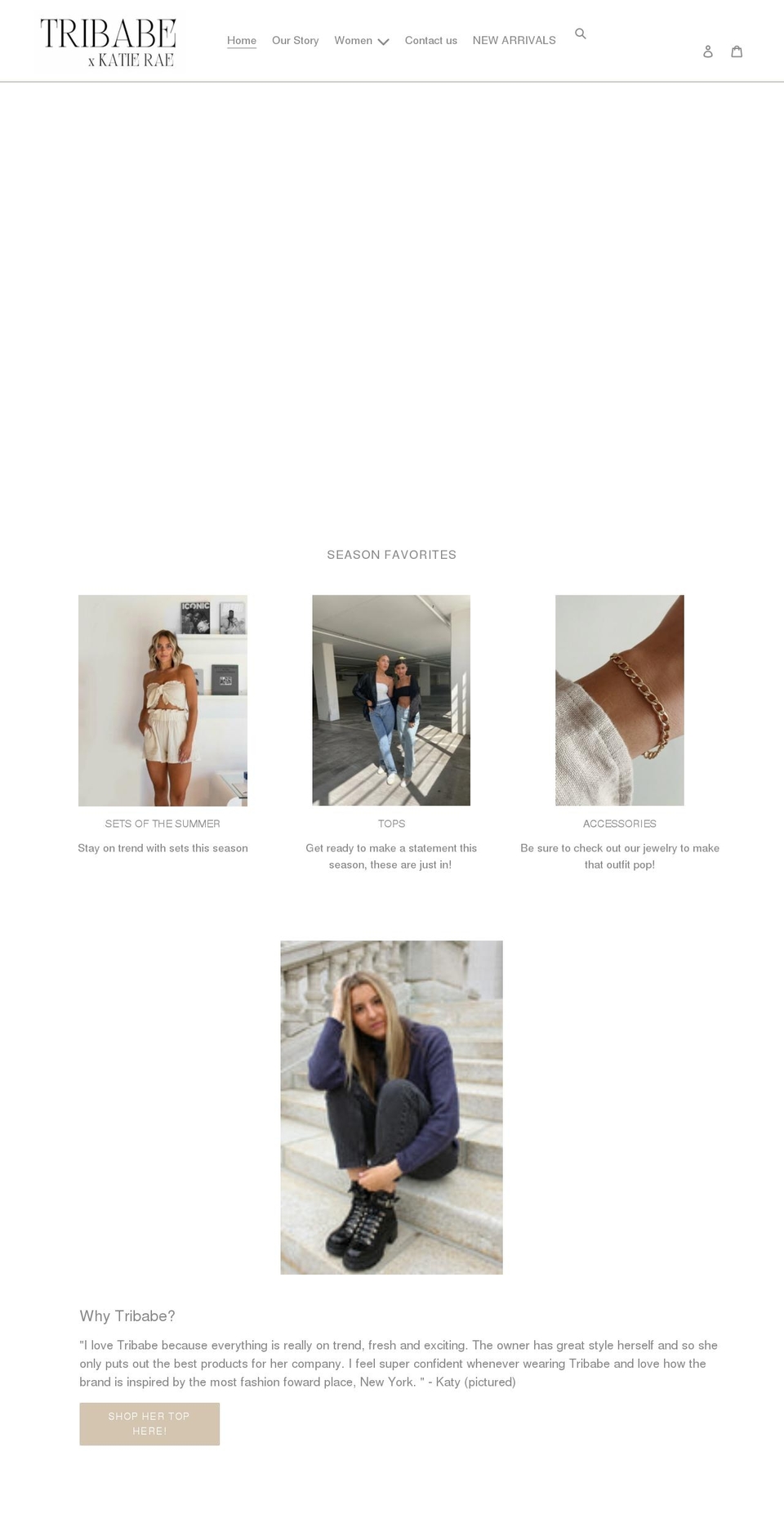 shoptribabe.com shopify website screenshot