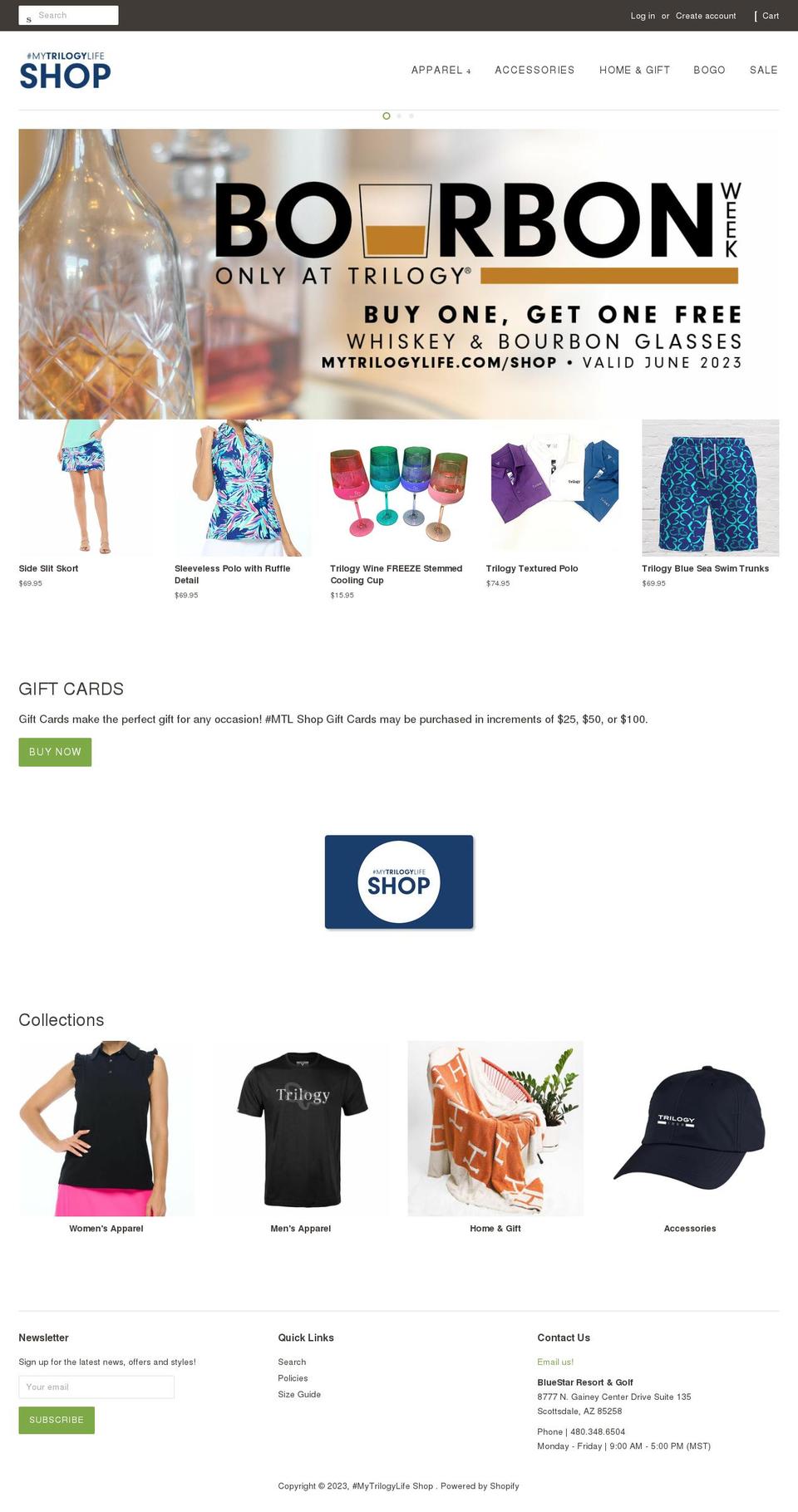 shoptrilogylife.myshopify.com shopify website screenshot