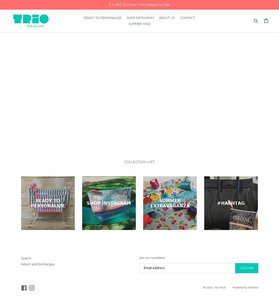 shoptriopack.com — Shopify storefront screenshot