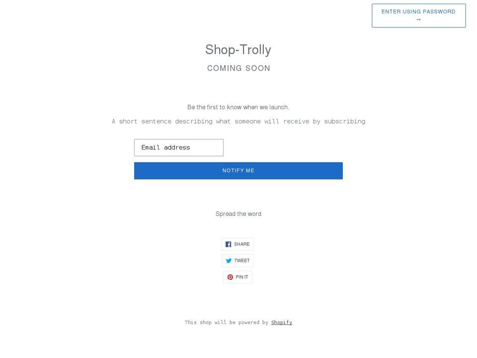shoptrolly.com shopify website screenshot