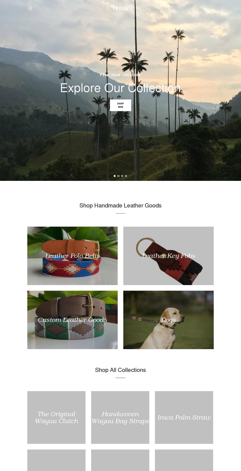 shoptrovu.com shopify website screenshot
