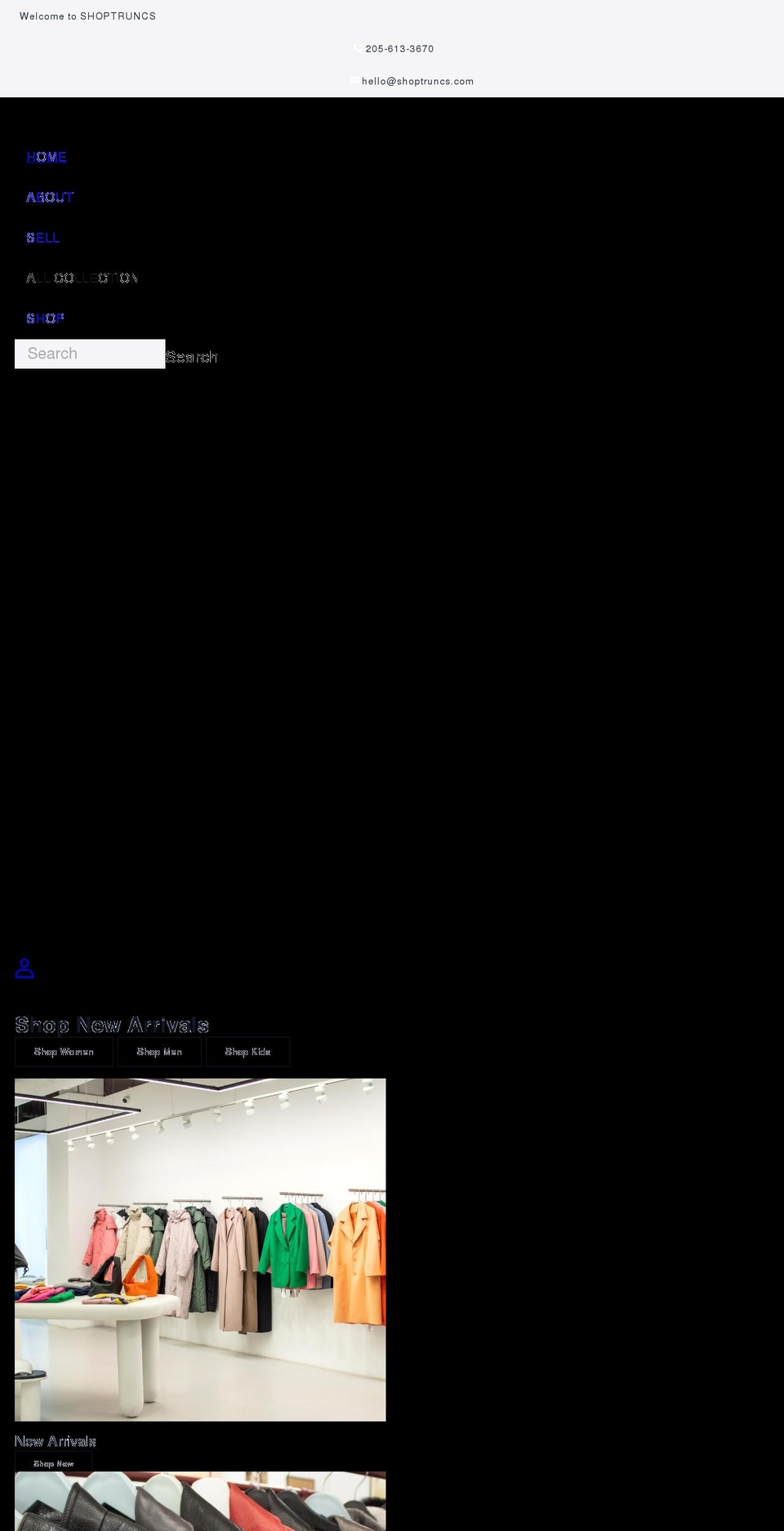 shoptruncs.com shopify website screenshot
