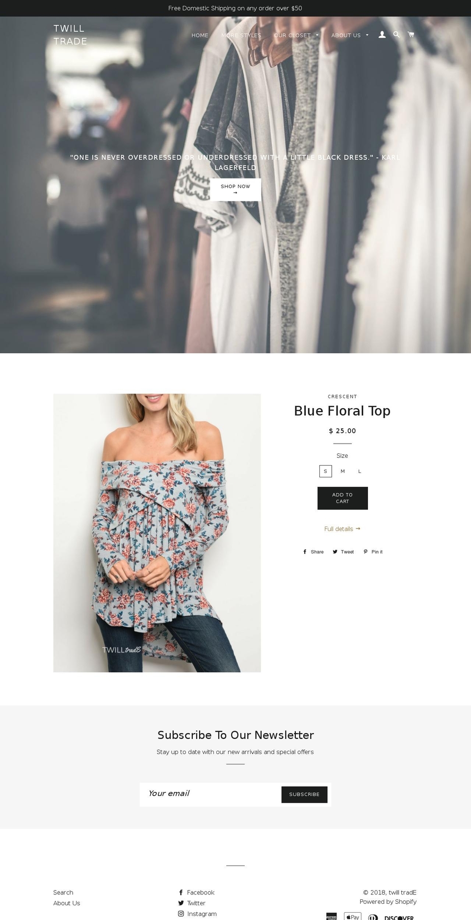 shoptwilltrade.com — Shopify storefront screenshot