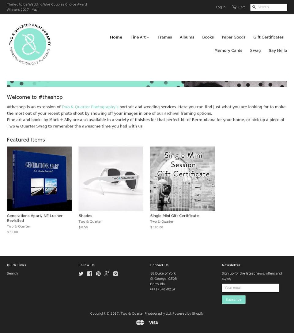shoptwoandquarter.com shopify website screenshot
