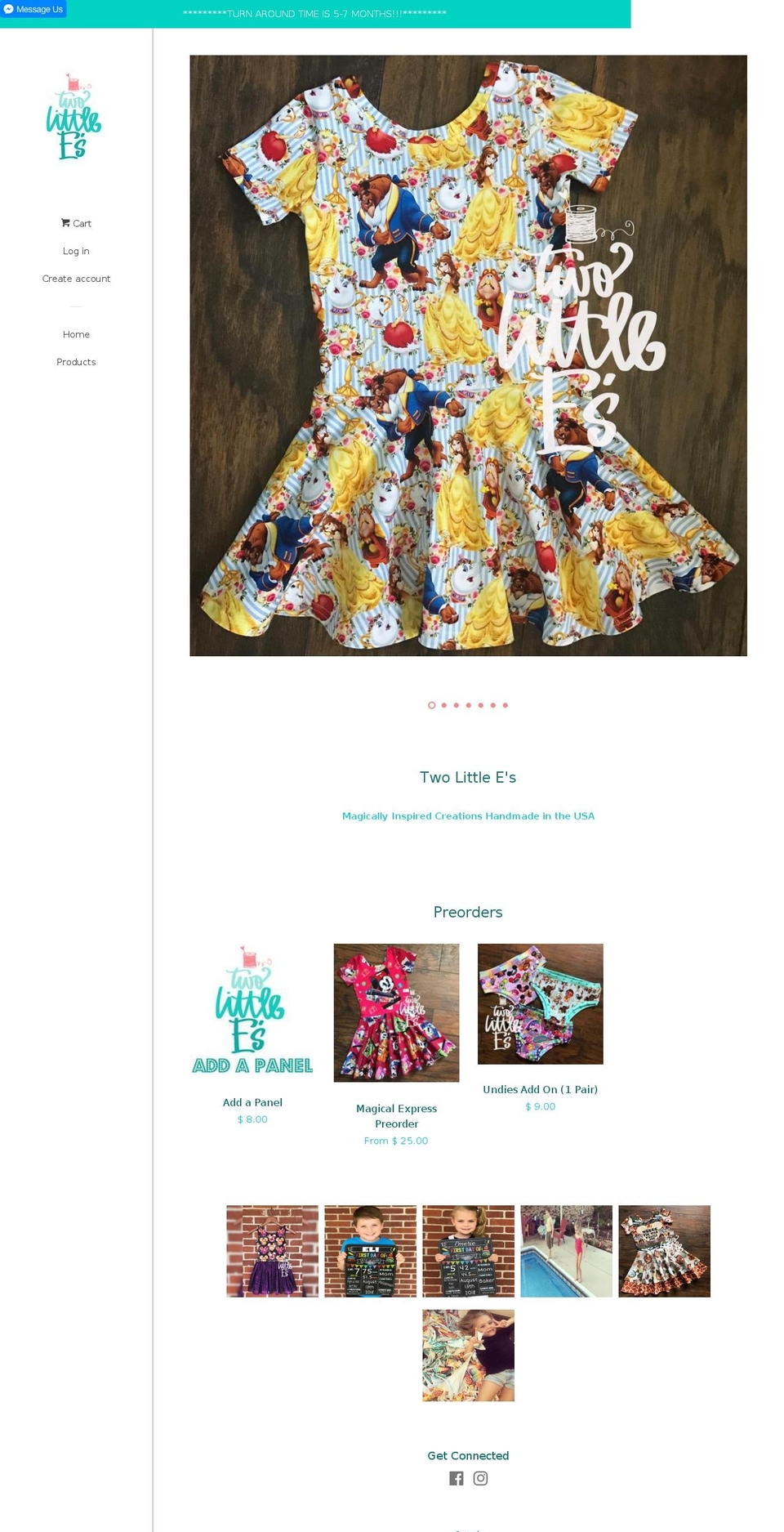 shoptwolittlees.com — Shopify storefront screenshot