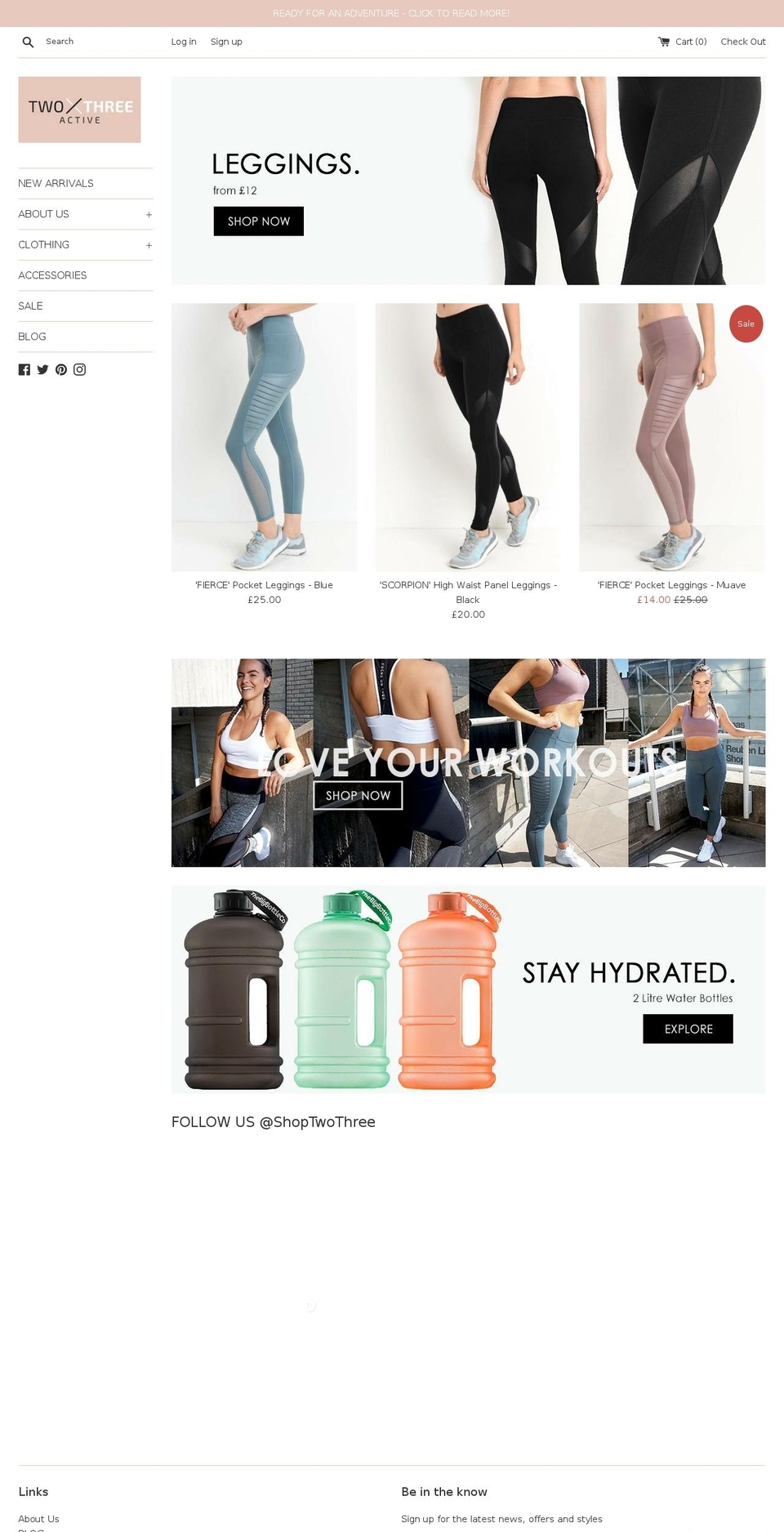 shoptwothree.co.uk shopify website screenshot