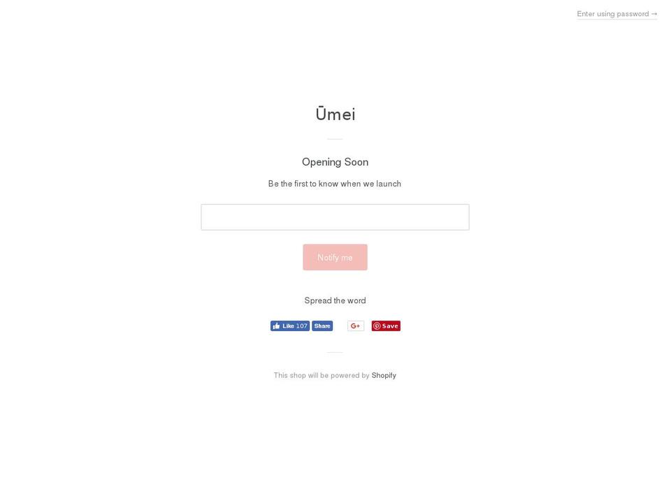 shopumei.com — Shopify storefront screenshot