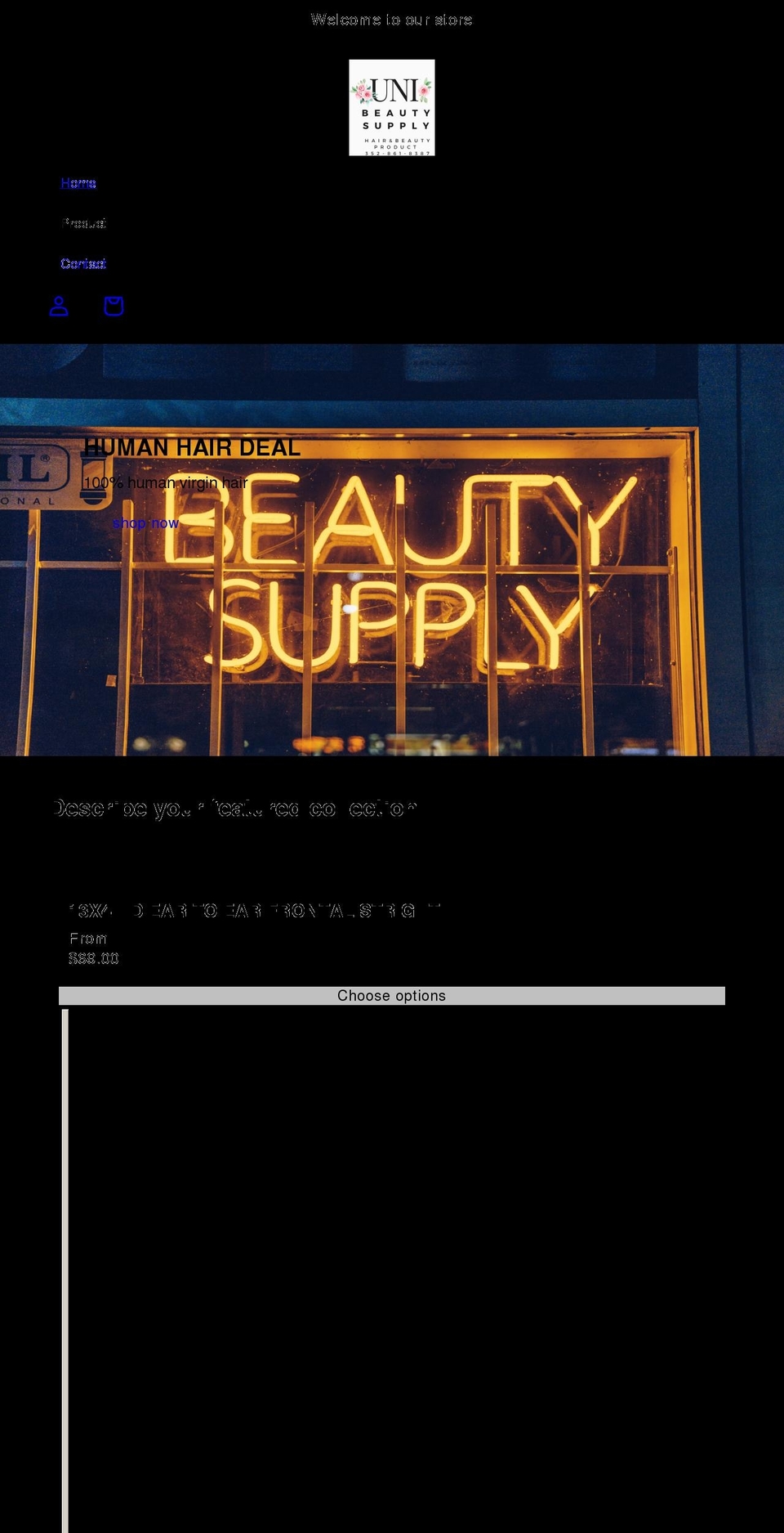 shopunibeauty.com shopify website screenshot