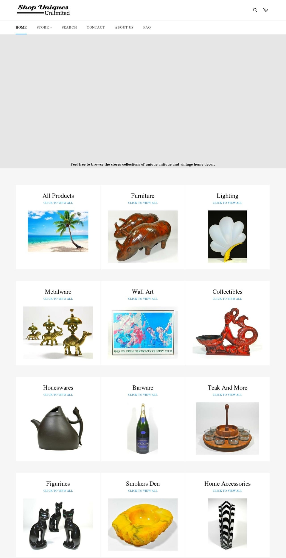 shopuniquesunlimited.com — Shopify storefront screenshot