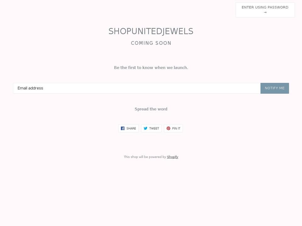 shopunitedjewels.com — Shopify storefront screenshot