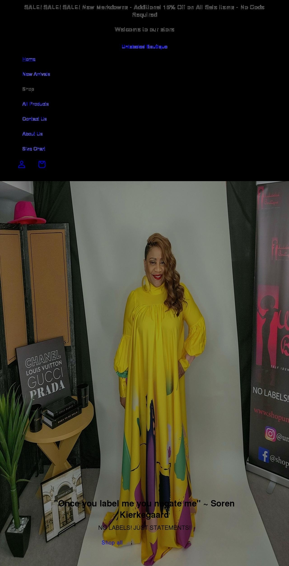 shopunlabeledboutique.com shopify website screenshot