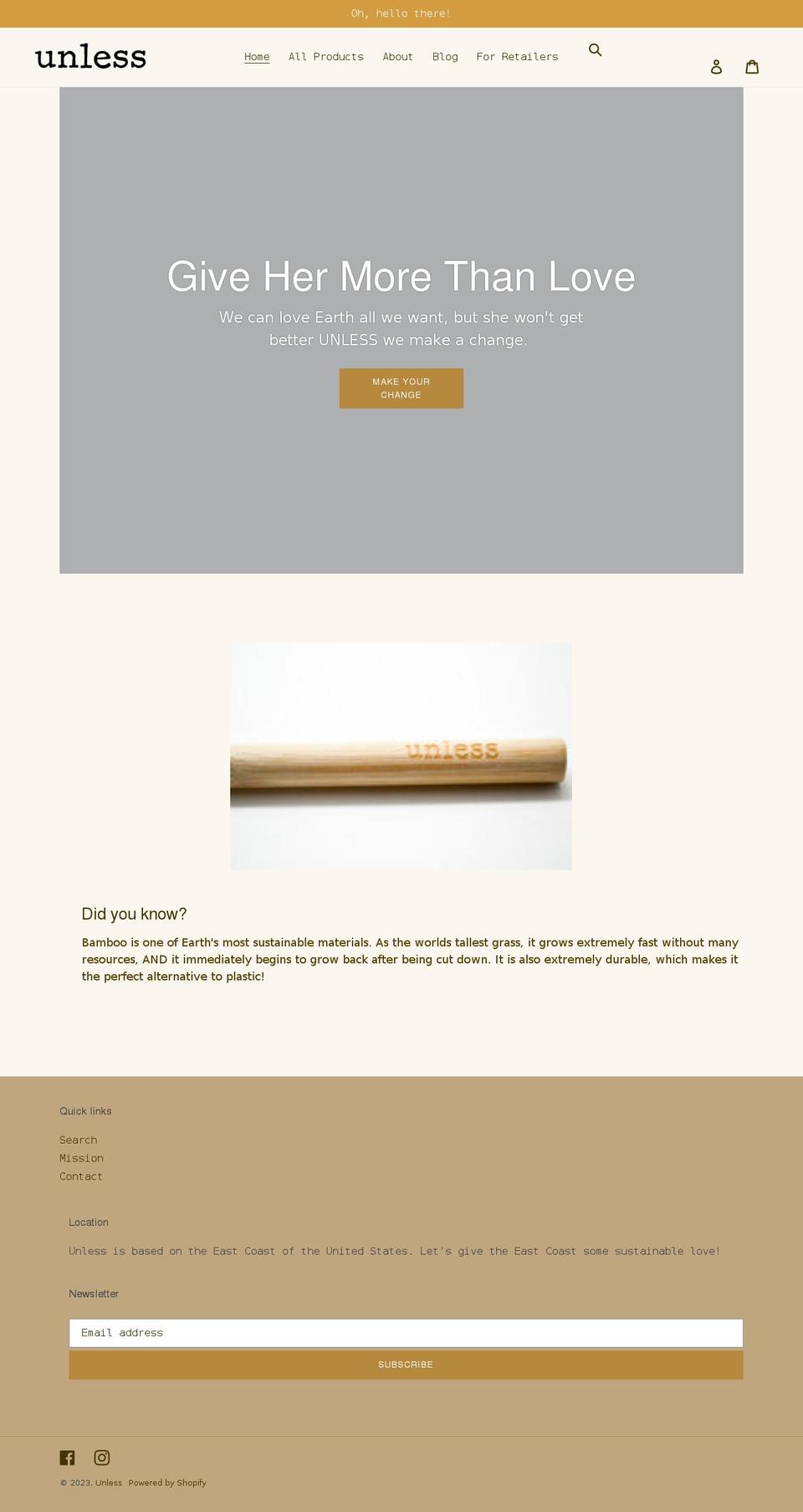 shopunless.com shopify website screenshot