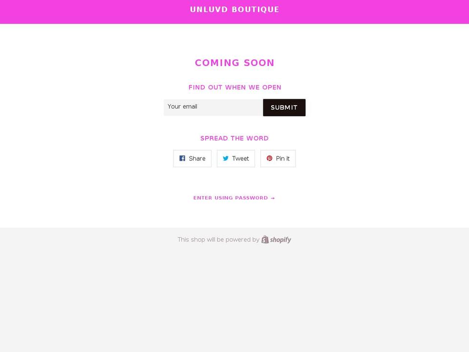 shopunluvd.com — Shopify storefront screenshot