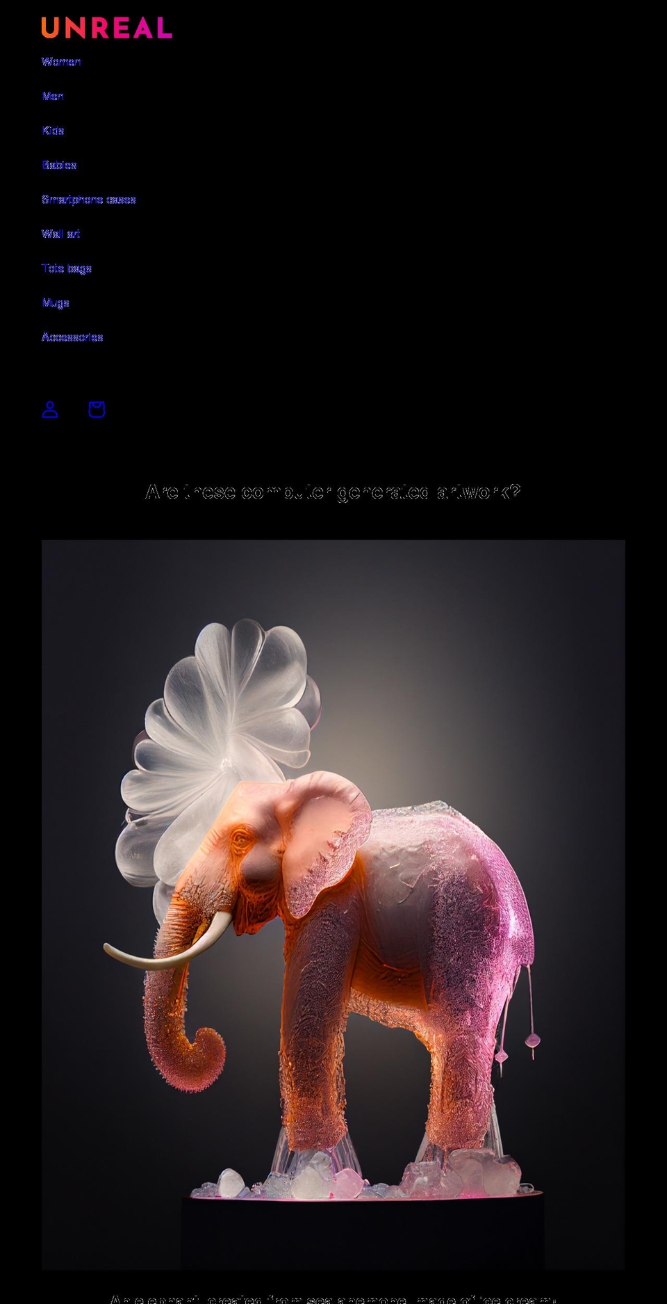 shopunreal.com shopify website screenshot