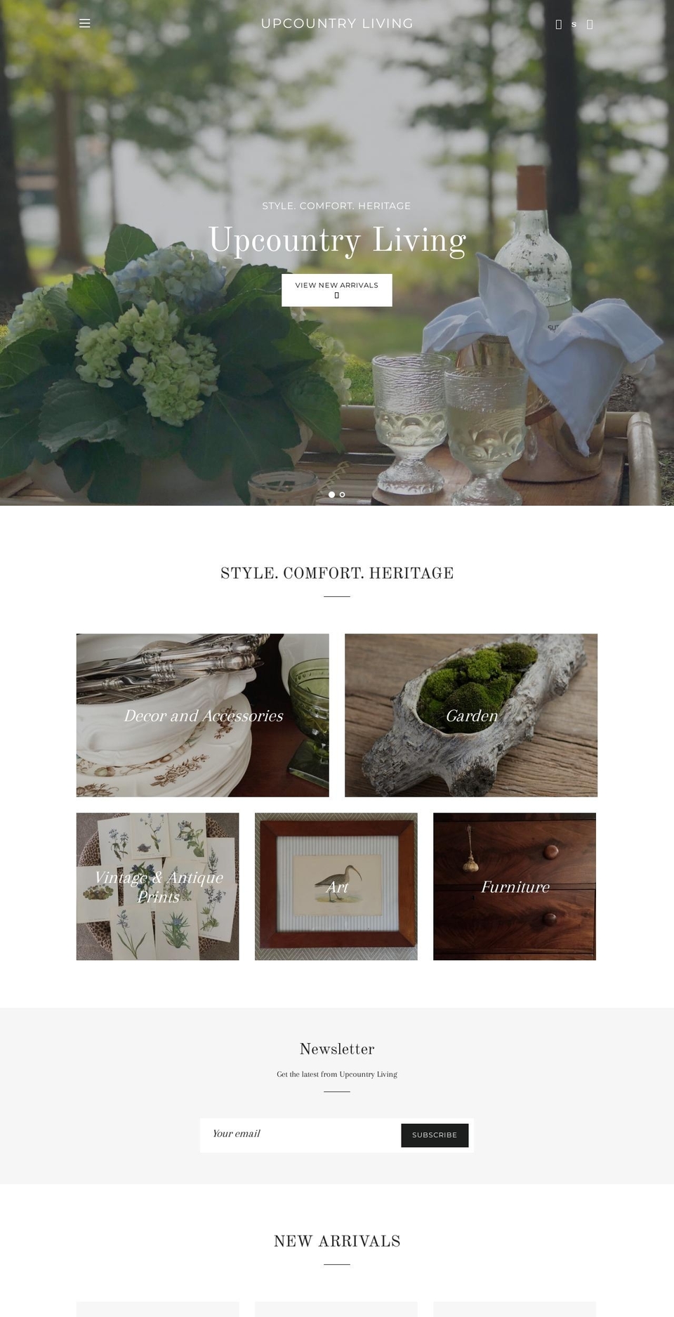 shopupcountryliving.com — Shopify storefront screenshot