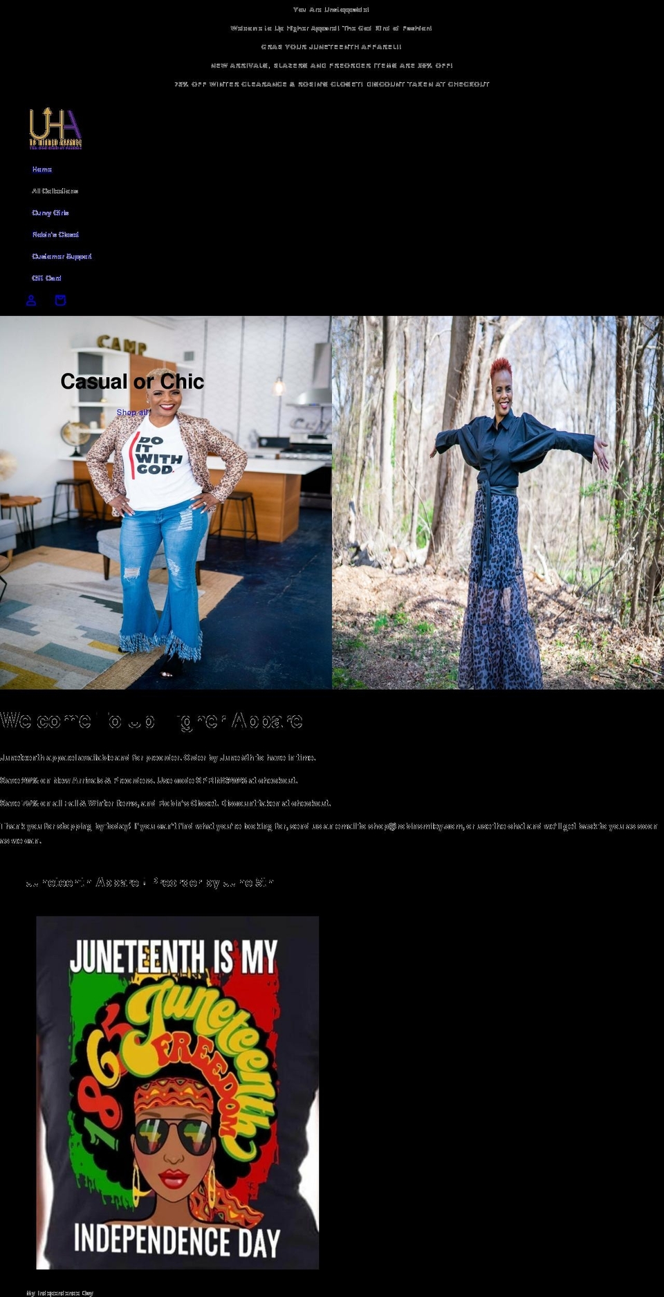 shopuphigher.com shopify website screenshot