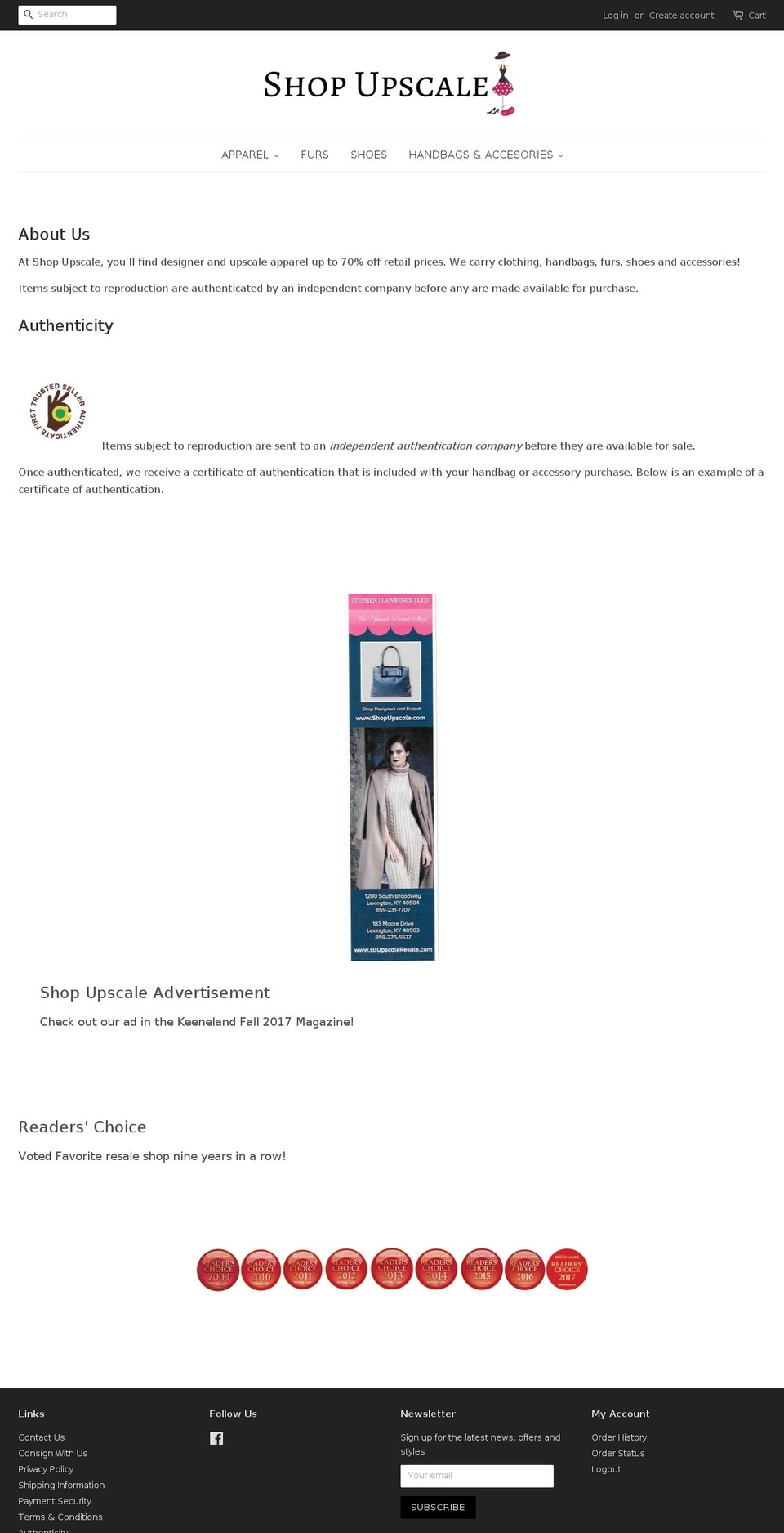 shopupscale.com — Shopify storefront screenshot