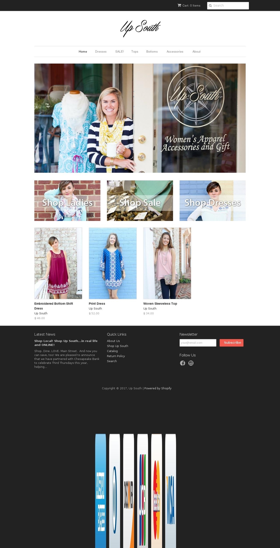shopupsouth.com shopify website screenshot