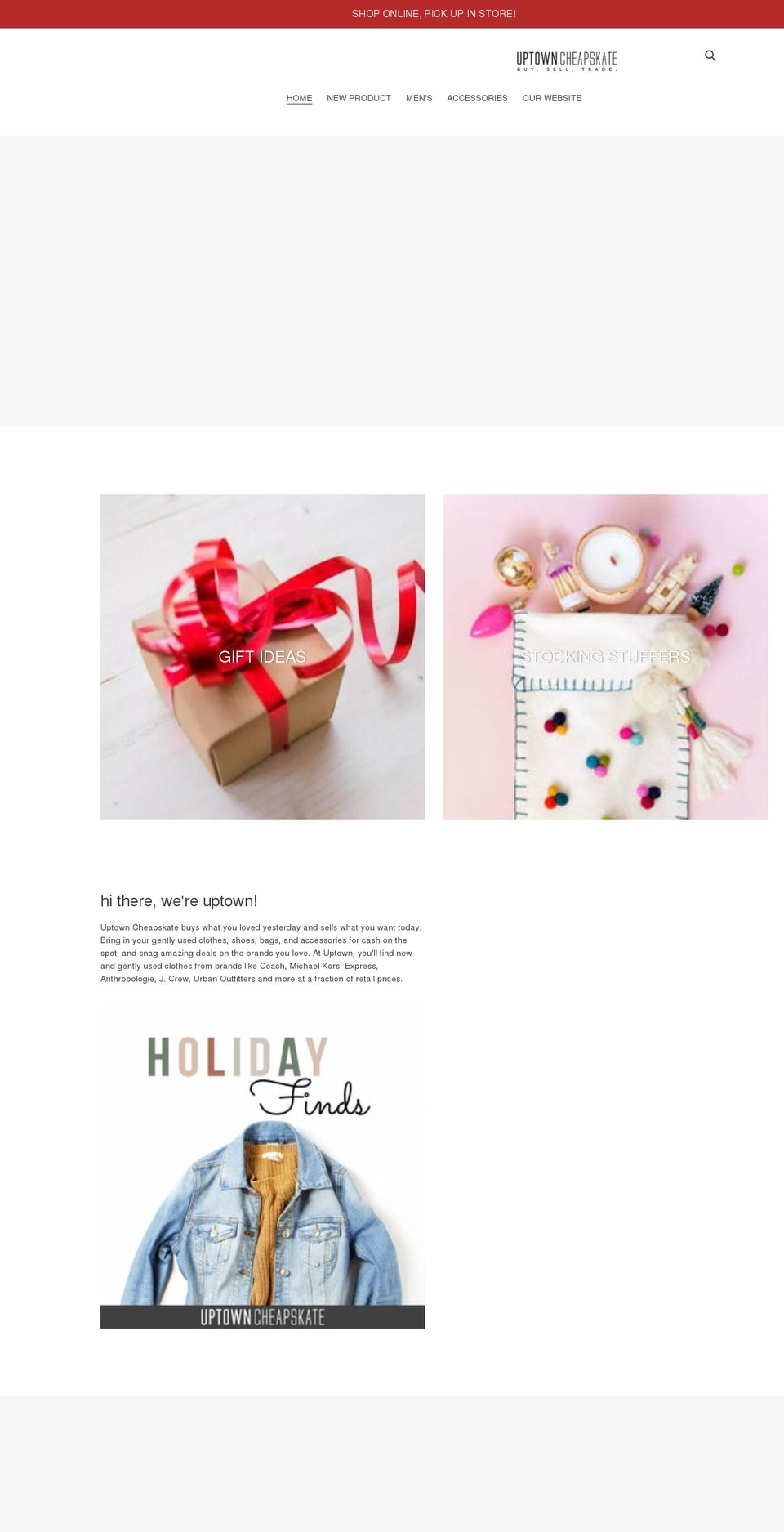 shopuptownfortworth.com shopify website screenshot