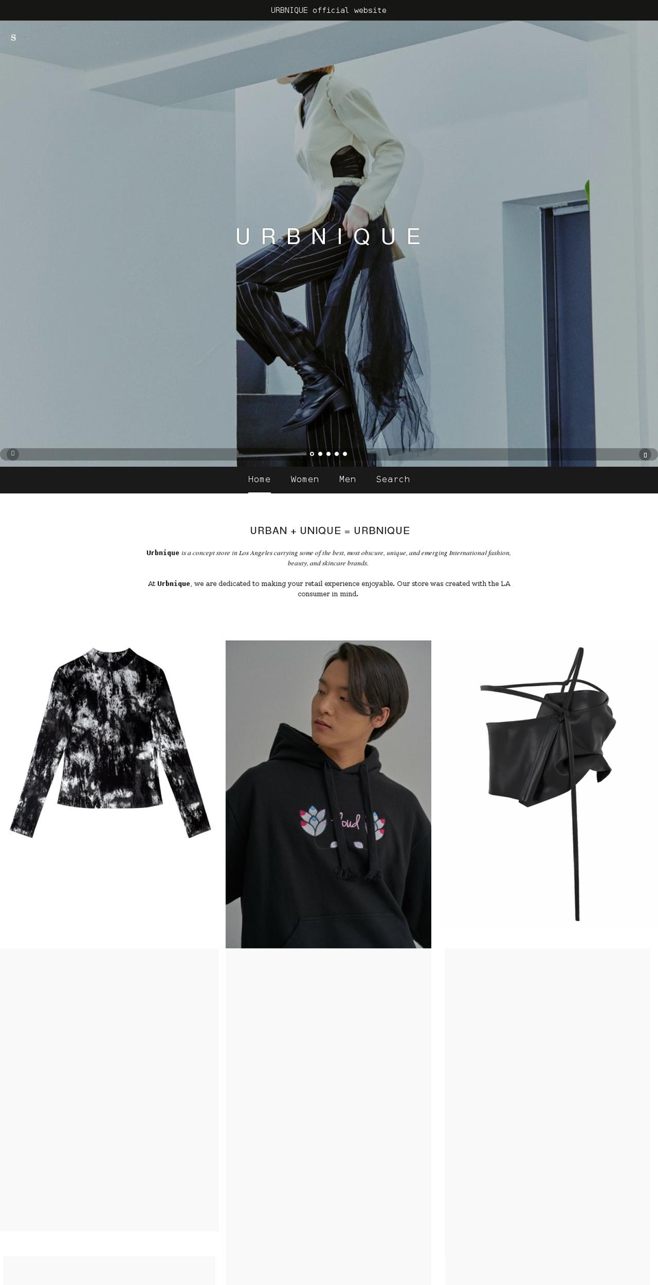 shopurbnique.com shopify website screenshot