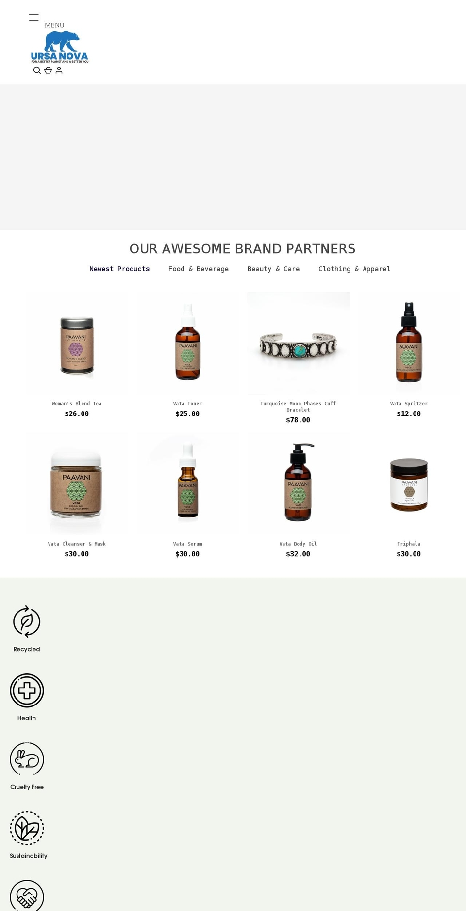 shopursanova.com shopify website screenshot