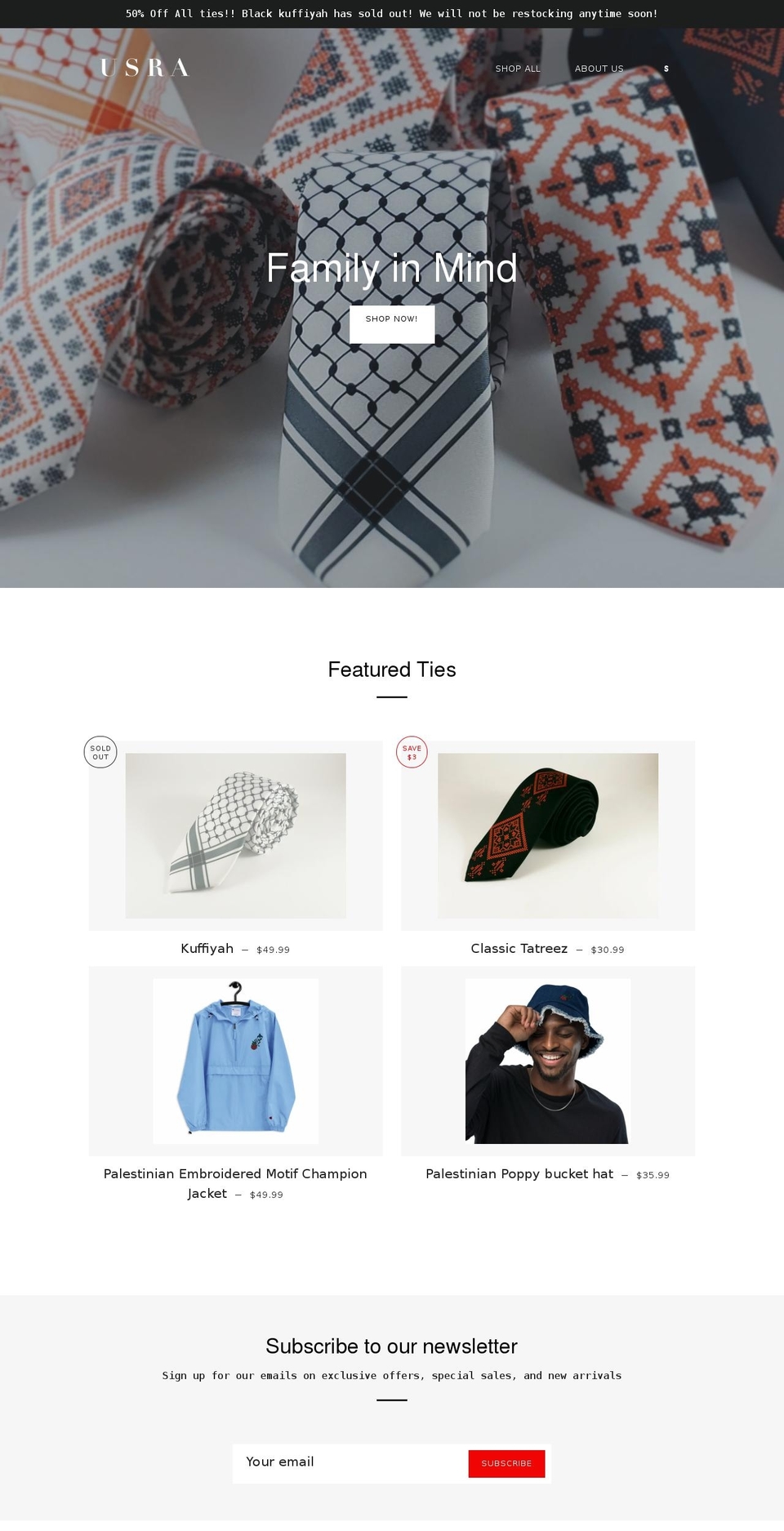 shopusra.com shopify website screenshot
