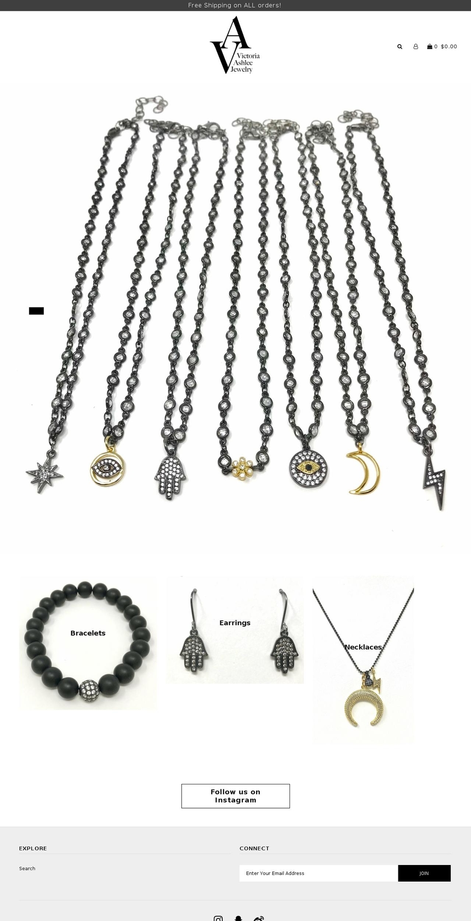 shopvajewelry.com — Shopify storefront screenshot