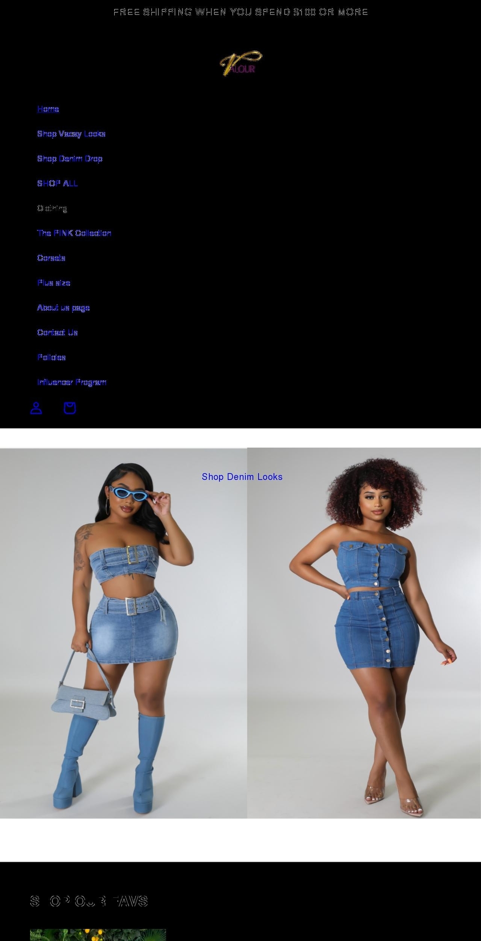 shopvalour.com shopify website screenshot