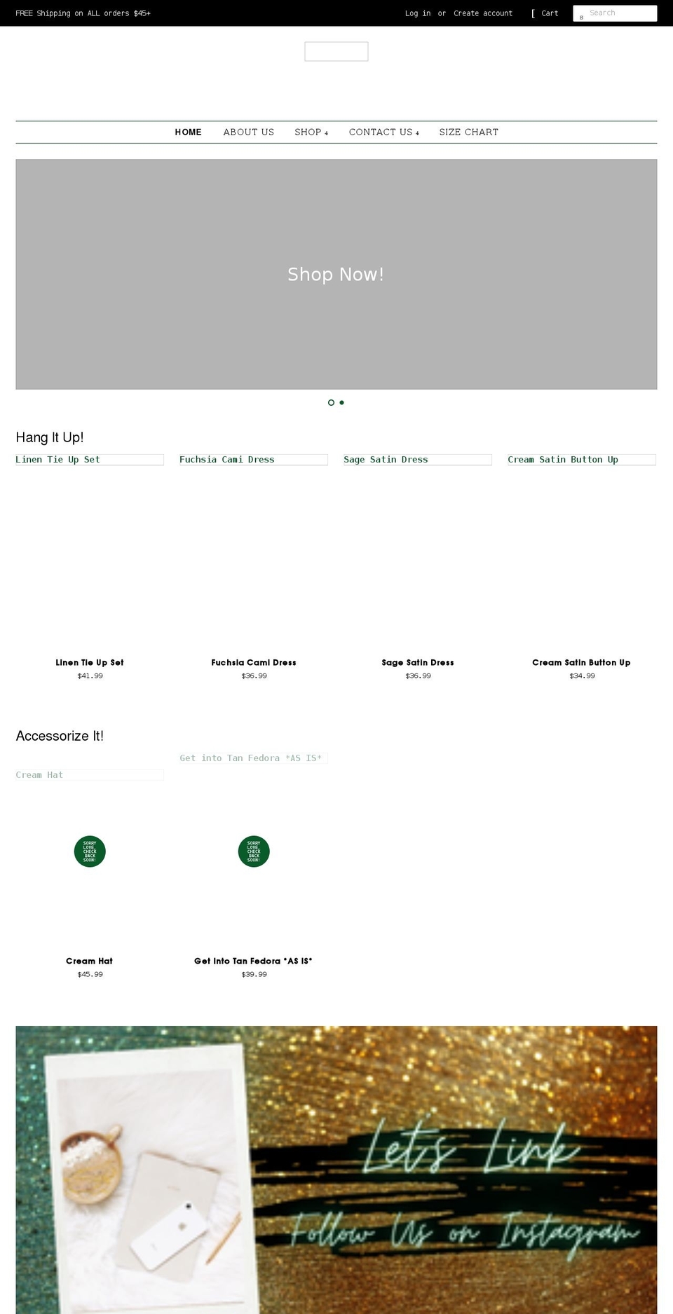 shopvanityscloset.com shopify website screenshot