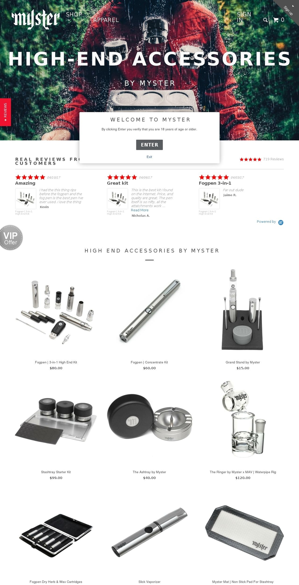 shopvaporco.com shopify website screenshot