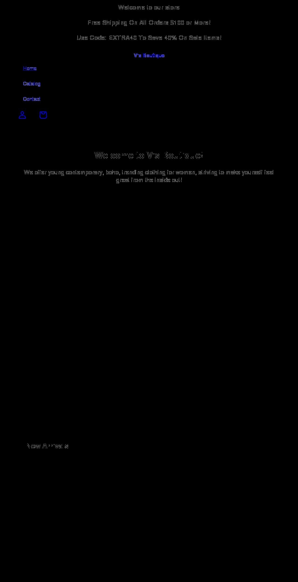 shopvboutique.net shopify website screenshot