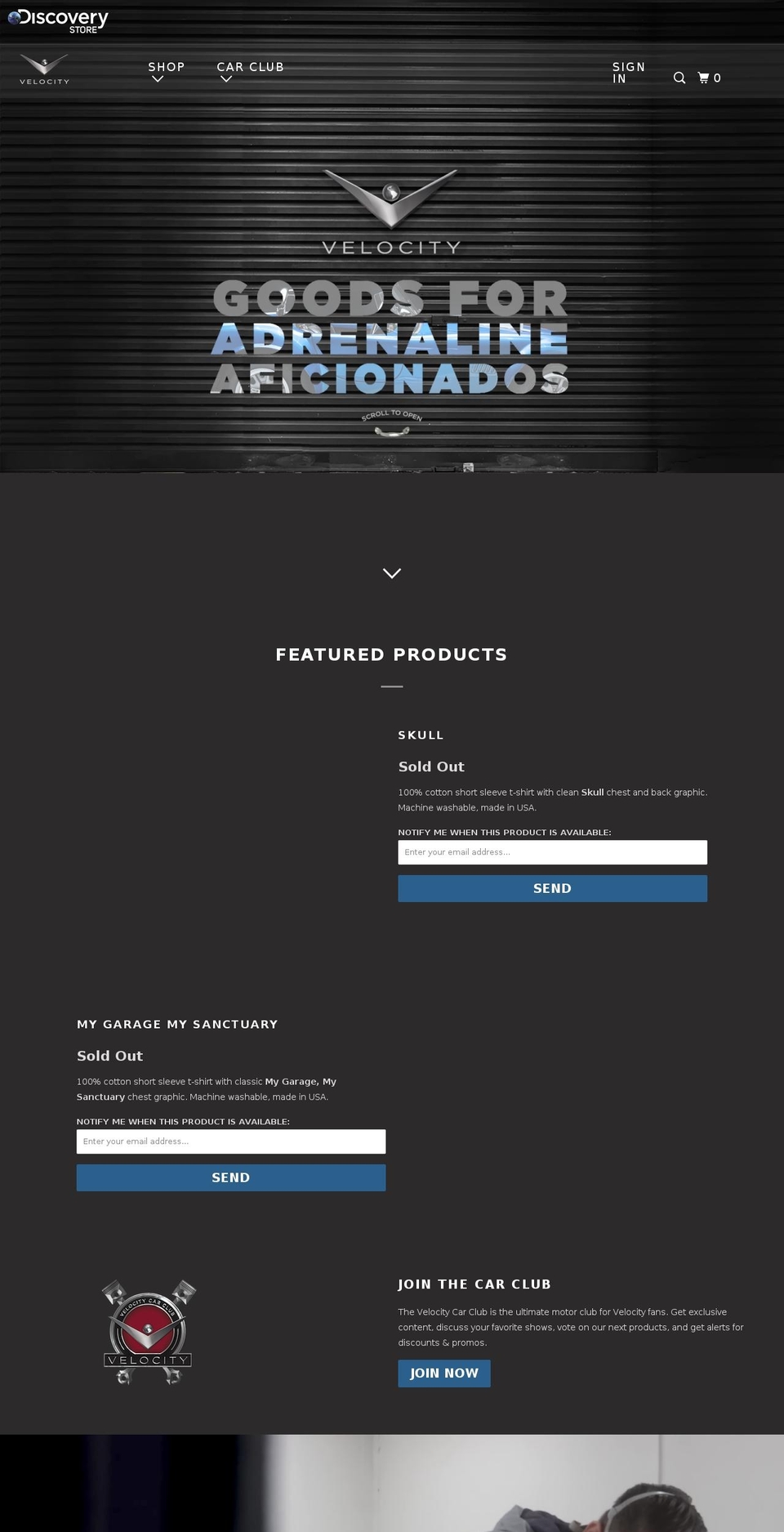 shopvelocity.com shopify website screenshot
