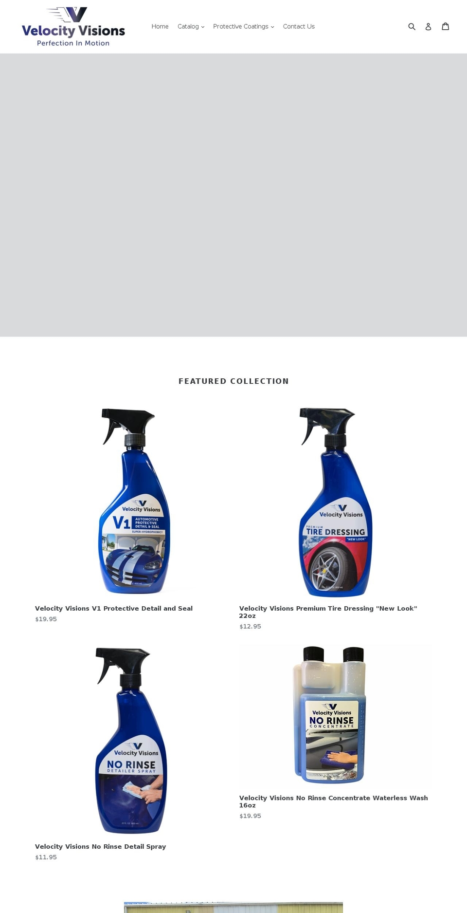 shopvelocityvisions.com shopify website screenshot