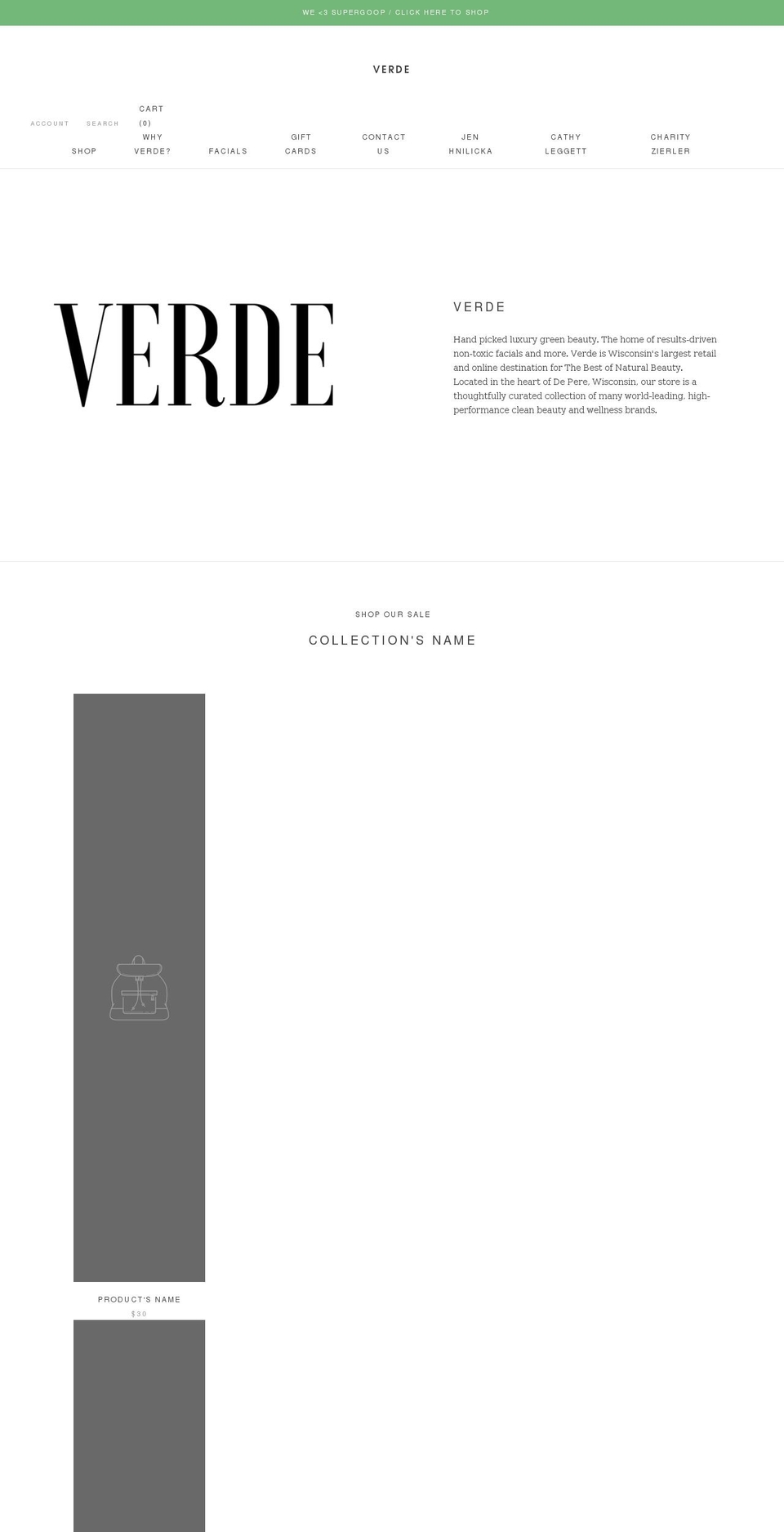 shopverdemarket.com shopify website screenshot