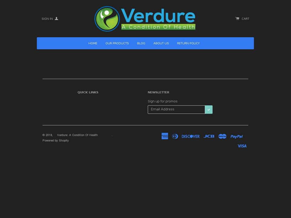 shopverdure.com shopify website screenshot