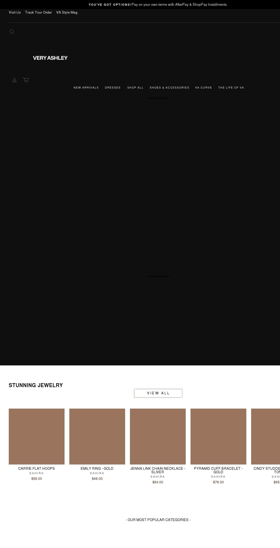 shopveryashley.com shopify website screenshot