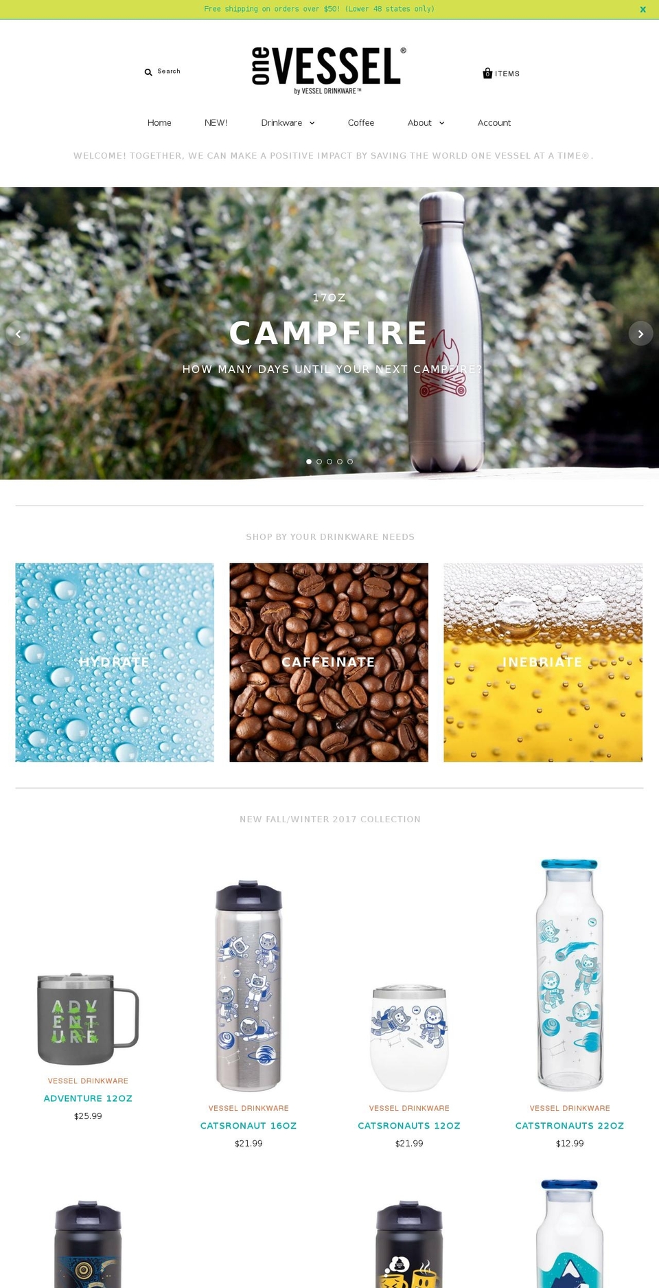 shopvessel.com — Shopify storefront screenshot